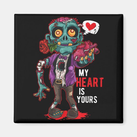 Zombie Valentine Mijn Hart Hoort Bij Jou Magneet (Voorkant)