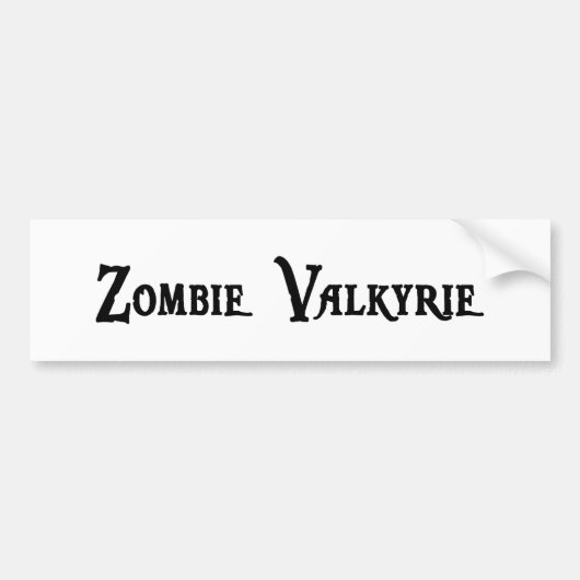 Zombie Valkyrie Bumpersticker (Voorkant)