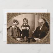 Zombie Vampire Family Halloween Party Kaart (Voorkant)