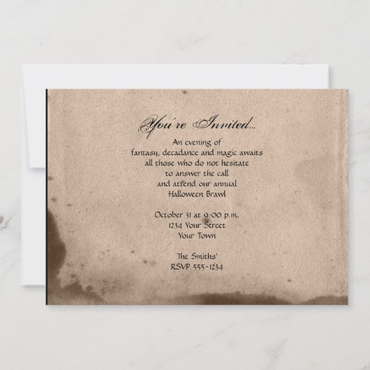 Zombie Vampire Family Halloween Party Kaart (Achterkant)