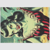 Zombie Vampire Pin-up Tissuepapier (Voorkant)