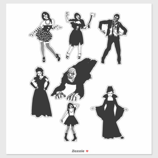 Zombie Vampires monsters originele Horror Art Sticker (Vel)