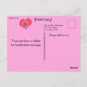 Zombie van Liefde Retro Punk Grunge Rocker Valenti Briefkaart (Achterkant)
