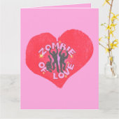 Zombie van Liefde Retro Punk Grunge Rocker Valenti Kaart (Gele Bloem)