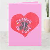 Zombie van Liefde Retro Punk Grunge Rocker Valenti Kaart (Voorkant)
