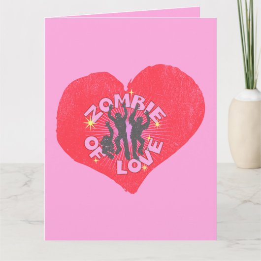 Zombie van Liefde Retro Punk Grunge Rocker Valenti Kaart (Voorkant)