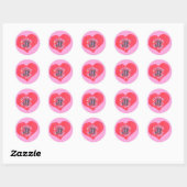 Zombie van liefde Retro Punk Grunge Rocker Valenti Ronde Sticker (Vel)