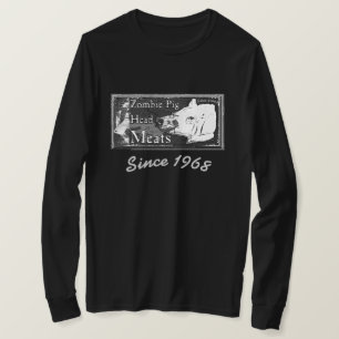 Zombie Varkenshoofd Vlees - Sinds 1968 Zwart & Wit T-shirt