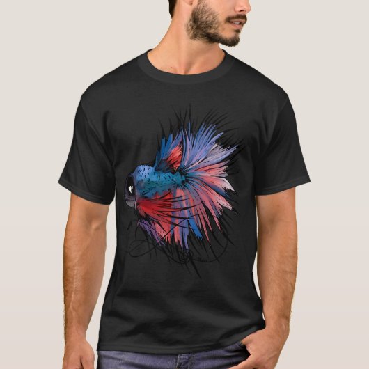 Zombie vechtende vis t-shirt (Voorkant)