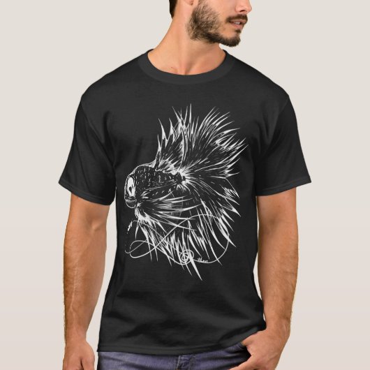 Zombie vechtvis t-shirt (Voorkant)