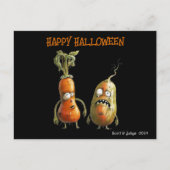 Zombie veggie black Halloween Briefkaart (Voorkant)