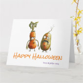 Zombie veggie Halloween groet Kaart (Gele Bloem)