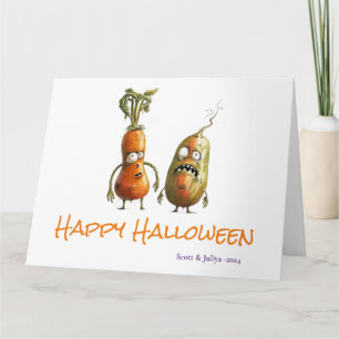 Zombie veggie Halloween groet Kaart