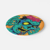 Zombie Verjaardag Halloween Kinder Party Papieren Bordje (Gekanteld)