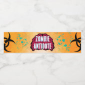Zombie Verjaardag Halloween Kinder Party Waterfles Etiket (Enkel label)