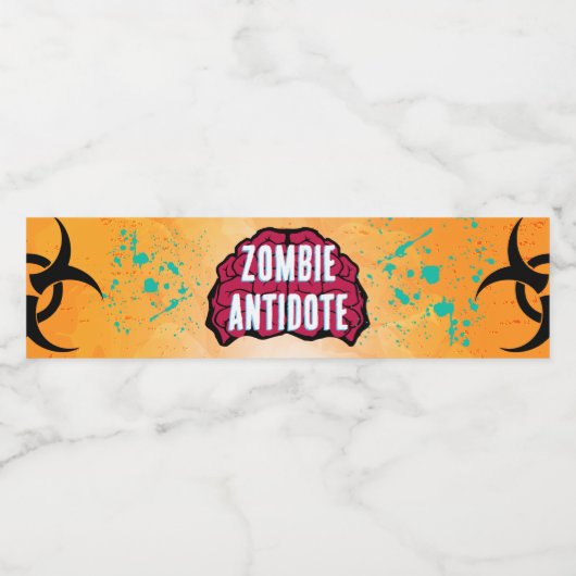 Zombie Verjaardag Halloween Kinder Party Waterfles Etiket (Enkel label)