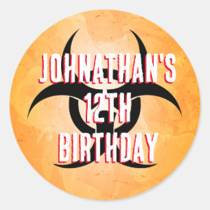 Zombie Verjaardag Halloween Party Ronde Sticker
