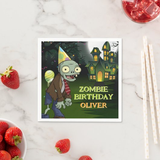 Zombie Verjaardag Jongen eng Servet (Insitu)