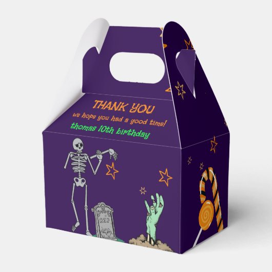 Zombie Verjaardag Kinder Feest Bedankdoosjes (Achterkant)