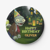 Zombie Verjaardag Kinder Scary Monster Papieren Bordje (Voorkant)
