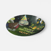 Zombie Verjaardag Kinder Scary Monster Papieren Bordje (Gekanteld)