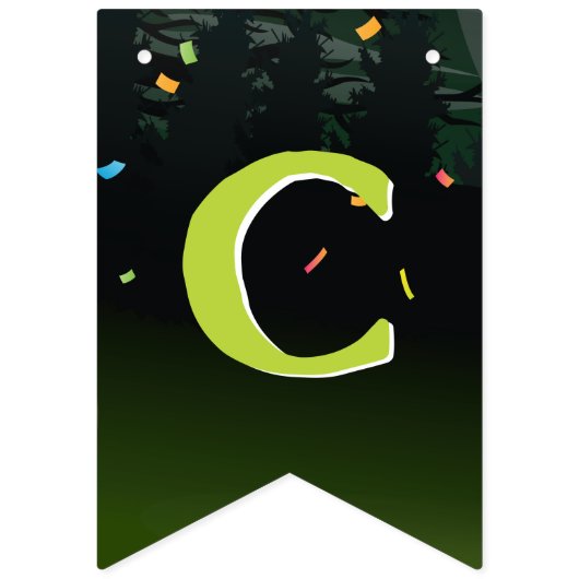 Zombie Verjaardag Kinder Scary Monster Vlaggetjes (Tweede vlag)