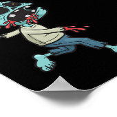 Zombie Verjaardagsballon - Grappig Schattige Zombi Poster (Hoek)