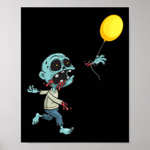 Zombie Verjaardagsballon - Grappig Schattige Zombi Poster