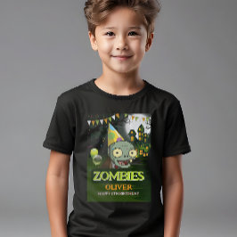 Zombie Verjaardagsjongen Grappig Monster Halloween T-shirt