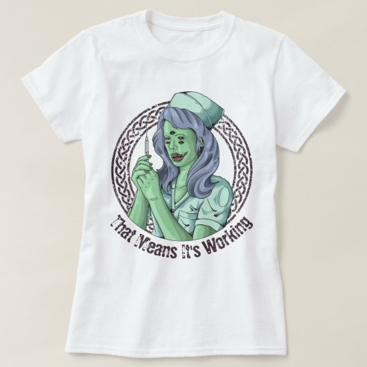 Zombie verpleegster T-Shirt (Design voorkant)