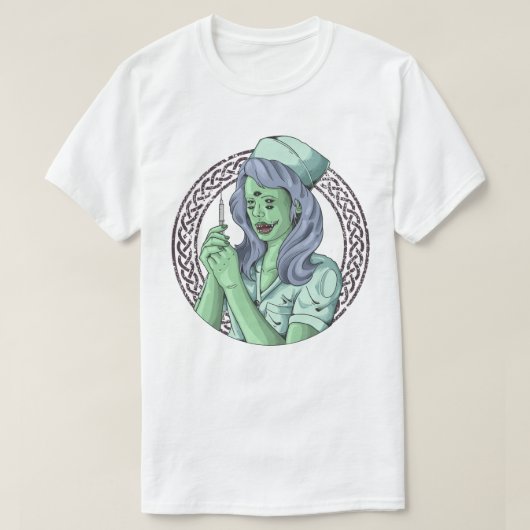 Zombie verpleegster T-Shirt (Design voorkant)