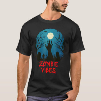 Zombie Vibes Maanverlicht Kerkhof Enge Jongens Jo T-shirt