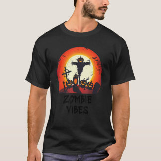 Zombie Vibes Maanverlicht Kerkhof Enge Kinderen J T-shirt