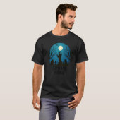 Zombie Vibes Maneschijn Kerkhof Enge Kinderen Jong T-shirt (Voorkant volledig)