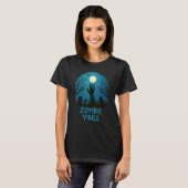 Zombie Vibes Moonlit Graveyard  Scary Kids Boys Ad T-shirt (Voorkant volledig)