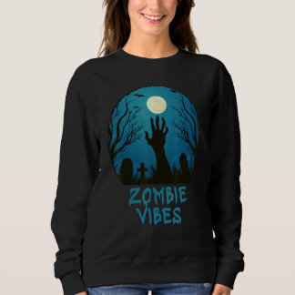 Zombie Vibes Moonlit Graveyard  Scary Kids Boys Ad Trui