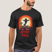 Zombie Vibes Moonlit Graveyard Scary Kinder Boys A T-shirt (Voorkant)