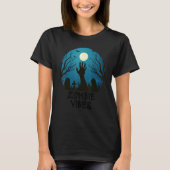 Zombie Vibes Moonlit Graveyard Scary Kinder Boys a T-shirt (Voorkant)