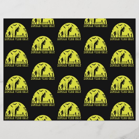 Zombie Vibes only Scrapbook paper Flyer (Achterkant)