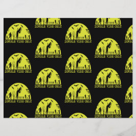 Zombie Vibes only Scrapbook paper Flyer