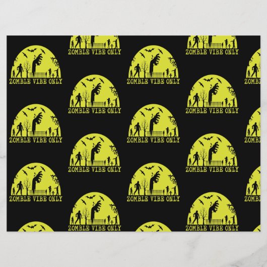Zombie Vibes only Scrapbook paper Flyer (Voorkant)