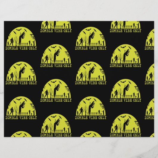 Zombie Vibes only Scrapbook paper Flyer (Voorkant)