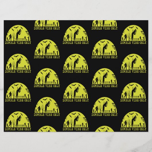 Zombie Vibes only Scrapbook paper Flyer (Achterkant)