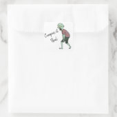 Zombie Vierkante Sticker (Tas)