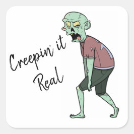 Zombie Vierkante Sticker