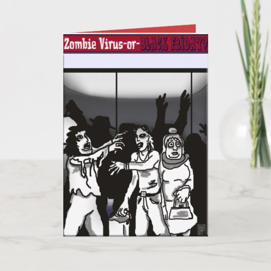 Zombie virus? feestdagen kaart (Voorkant)