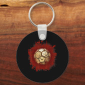Zombie Voetbal Bloed Grappige Enge Speler Hallowee Sleutelhanger (Voorkant)