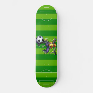 Zombie Voetbalspeler Eén Laatste Trap Persoonlijk Skateboard