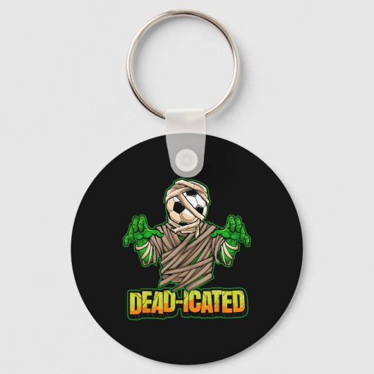 Zombie Voetbalspeler Eng Voetbal Halloween Sleutelhanger (Voorkant)