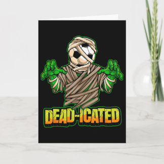 Zombie-voetbalspeler Griezelfotbal Halloween Kaart